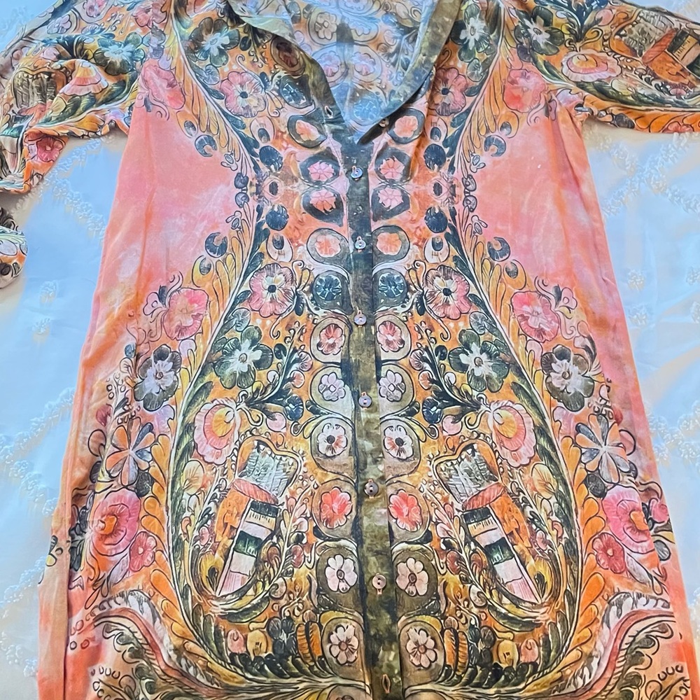Kaftan Natural Life , above knee length kaftan , I add a belt to highlight waist